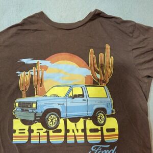 Ford Bronco Desert Graphic T-Shirt Mens Medium Brown Retro Meet Me At The Desert